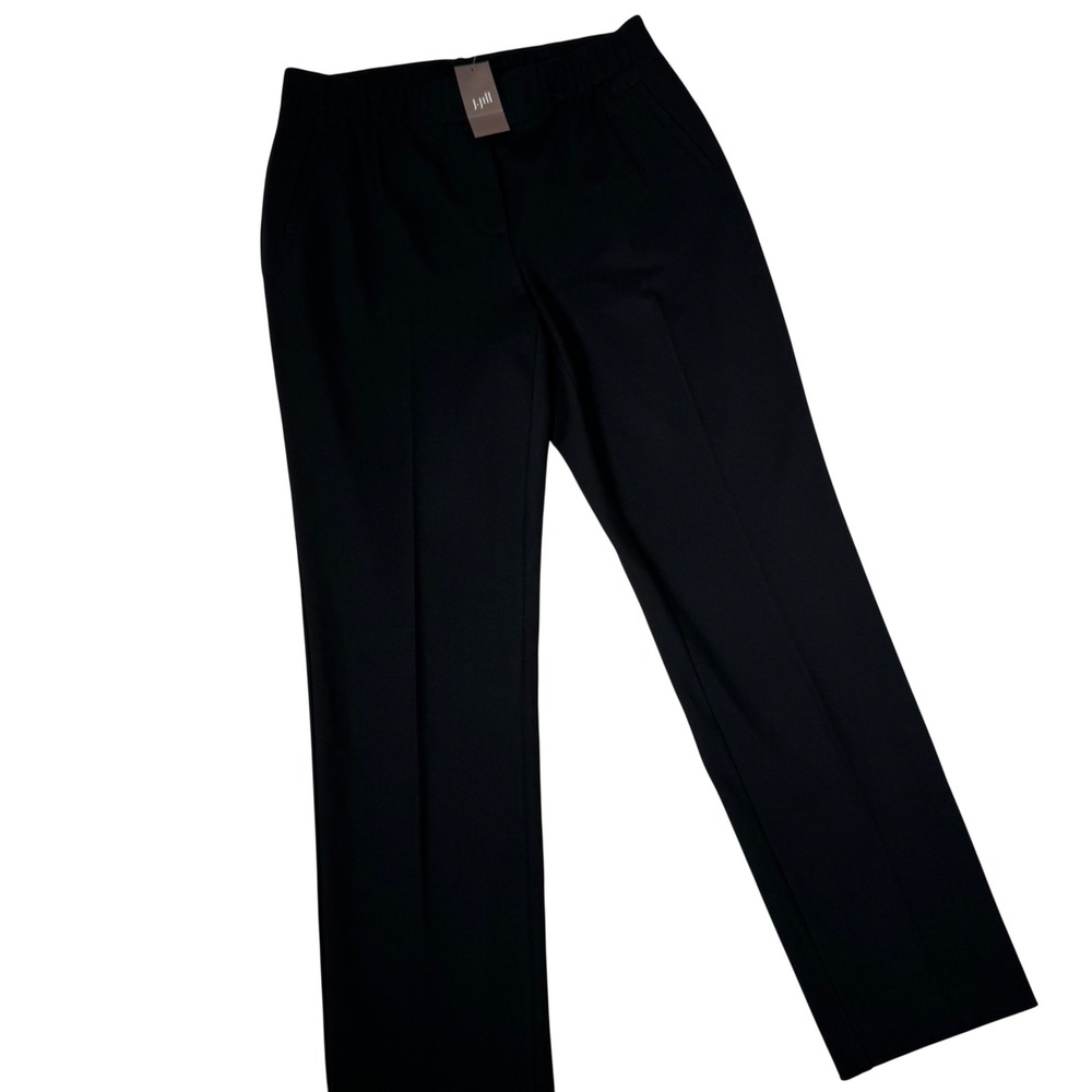 J. Jill NWT Black Ponte Slim Leg Pull On Pants Medium M 300291 NEW Welt Pocket